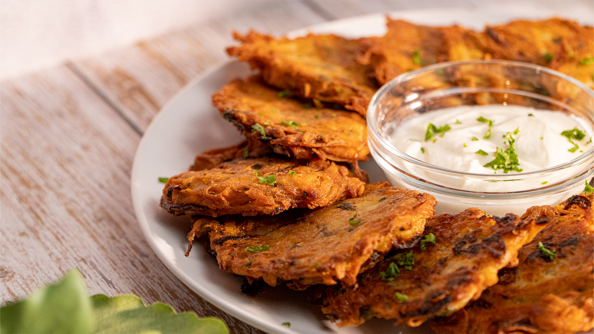 Spiralized Sweet Potato Latkes