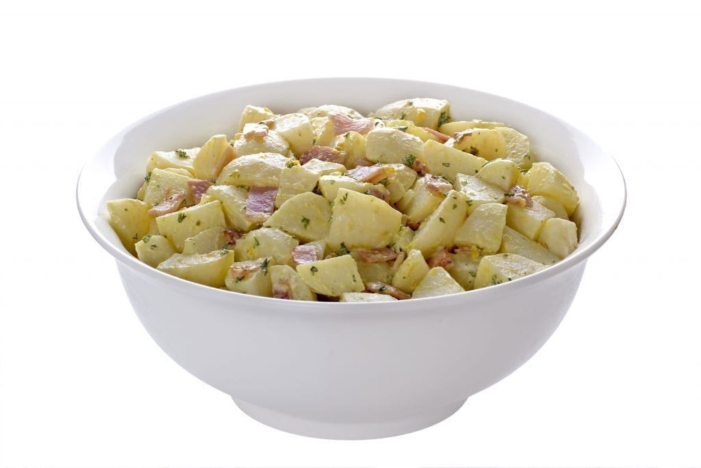 potato salad with chopped bacon