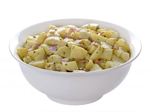 potato salad with chopped bacon