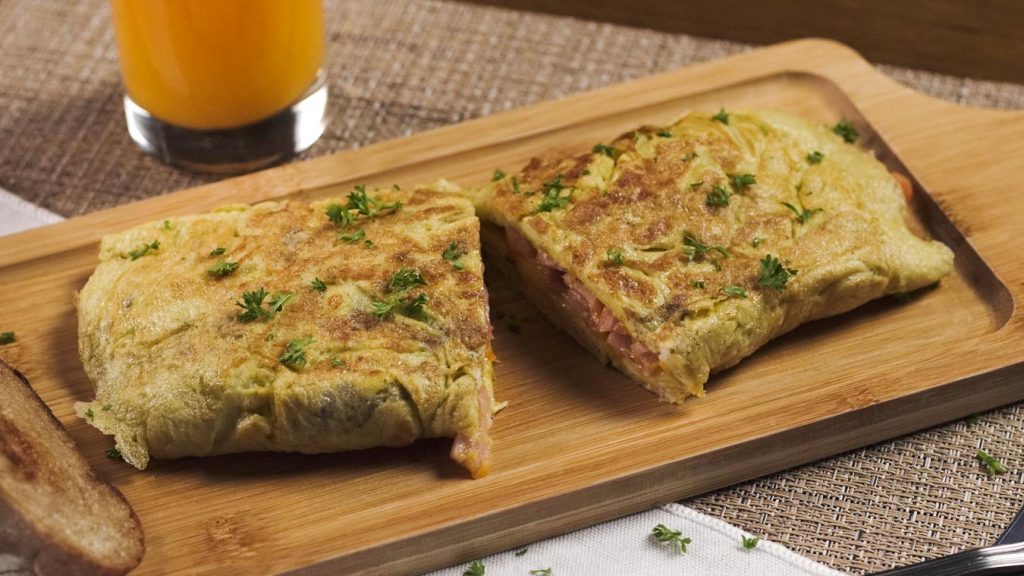 Quick-and-Easy Ham and Cheese Omelette Wrap Recipe