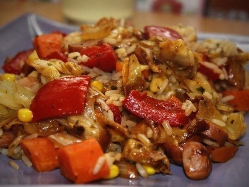 rice cooker sausage jambalaya