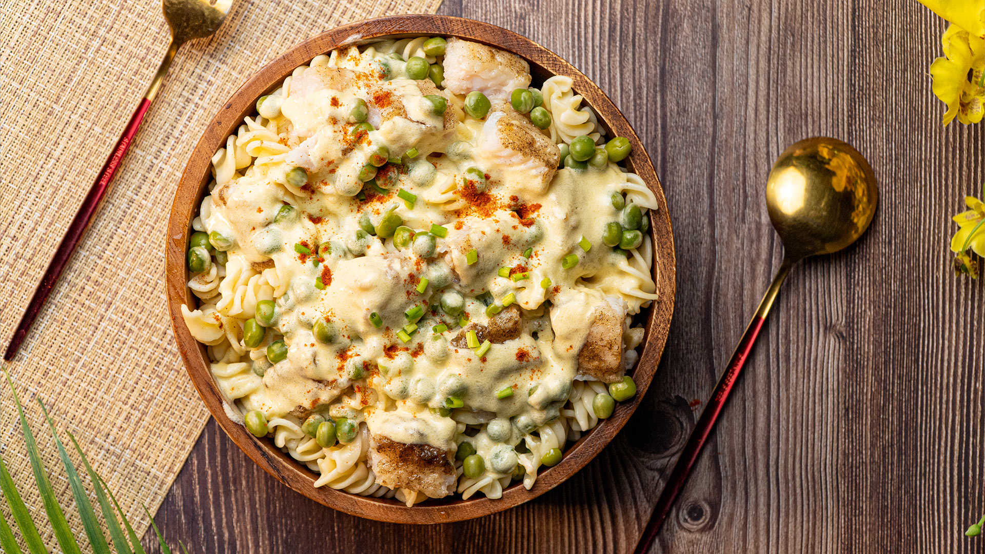 Rich Fish Alfredo Pasta Recipe