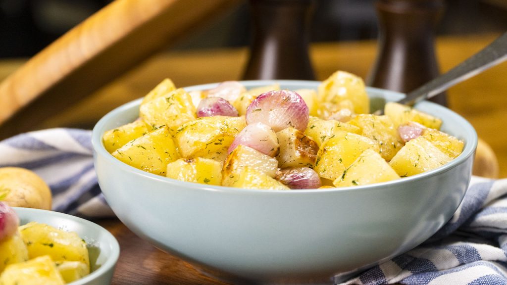 Roasted Potatoes with Fresh Dill and Shallots