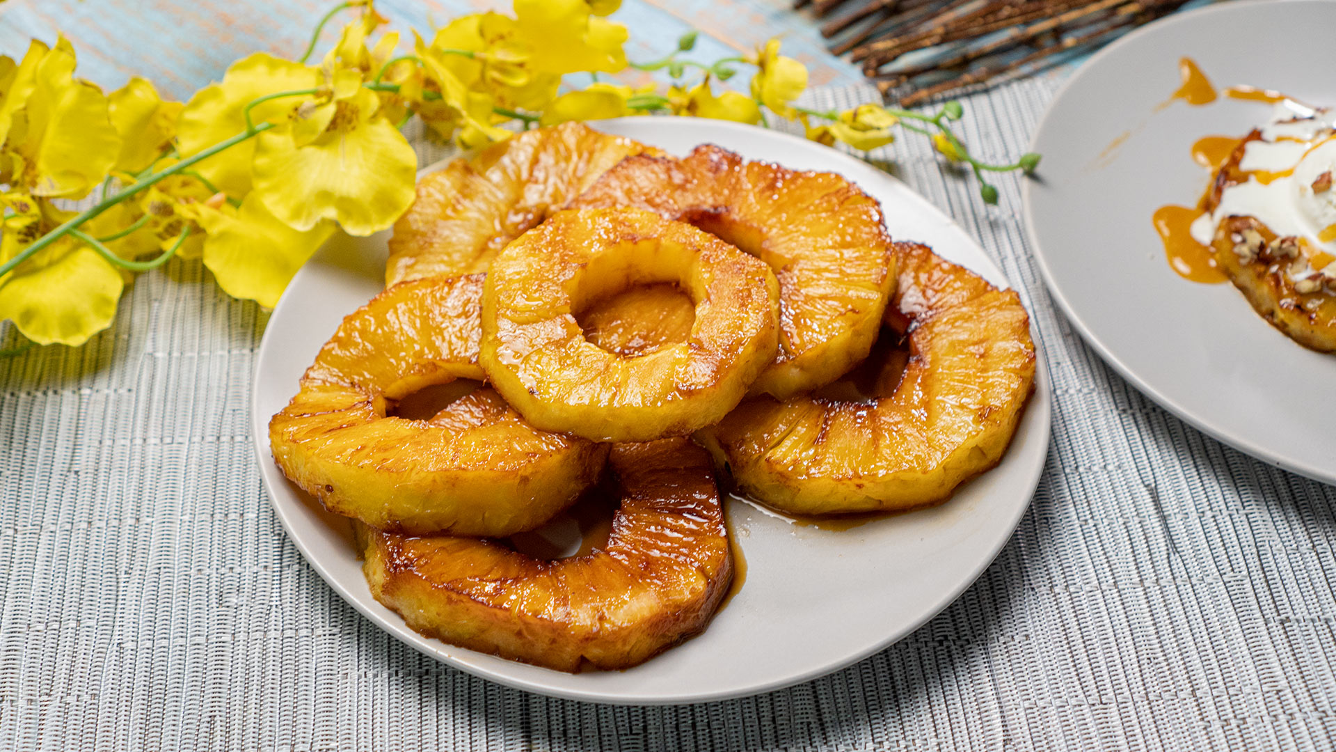 rum soaked grilled pineapple recipe