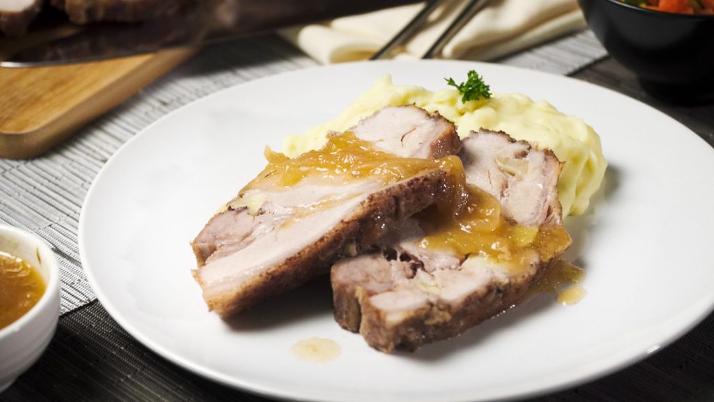 Slow Cooked Apples and Pork