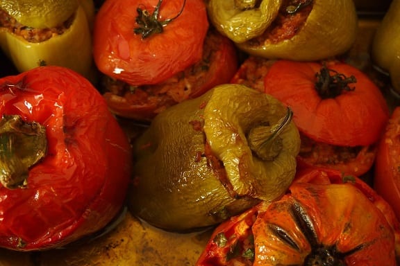Stuffed Peppers with Wild Rice