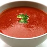 tomato soup with pepperoni