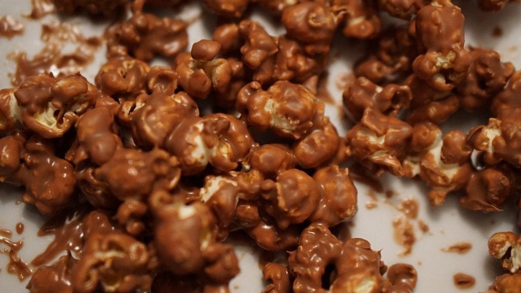 chocolate coated popcorn