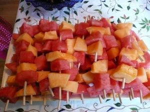 watermelon honeydew kabobs with dressing kabob recipe