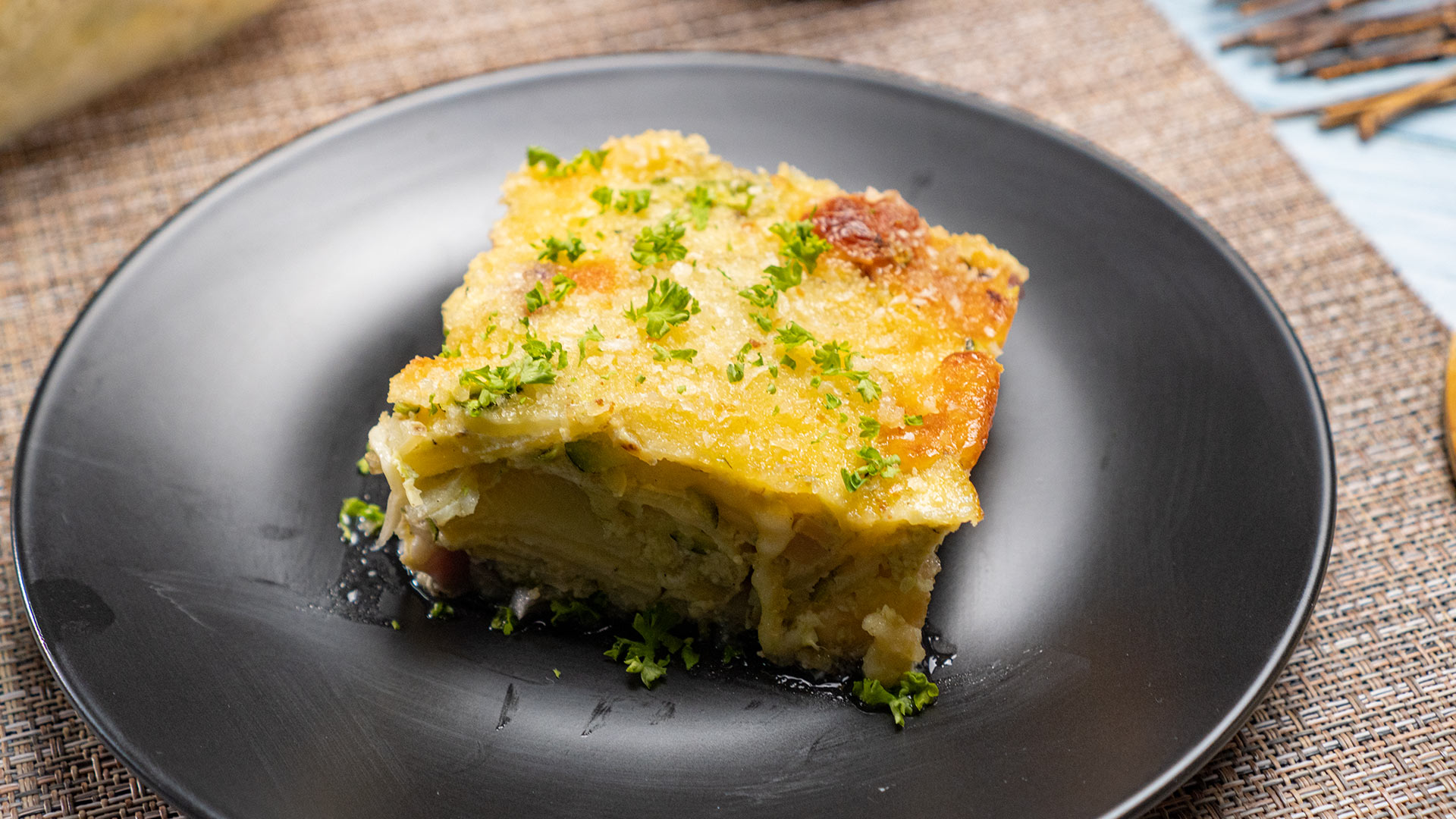 Take-out Tuesday, Spiralized Onion & Potato Pie