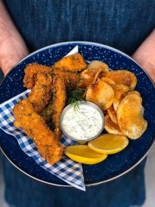 Buffalo-Style Catfish Strips with Ranch Dressing Recipe