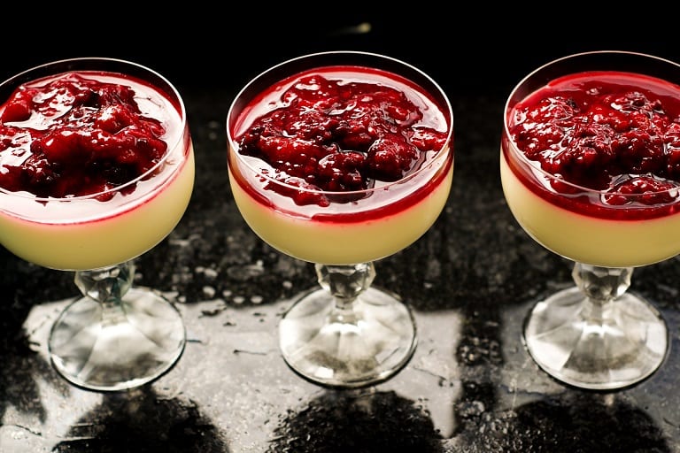 Buttermilk Panna Cotta with Berry Compote Recipe