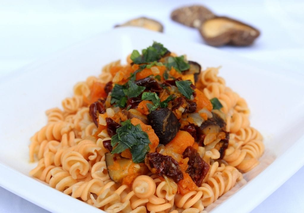 Pasta with Marinara Sauce and Grilled Vegetables Recipe