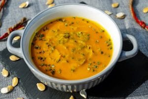 Roasted Pumpkin and Sweet Potato Soup with White Truffle Oil Recipe