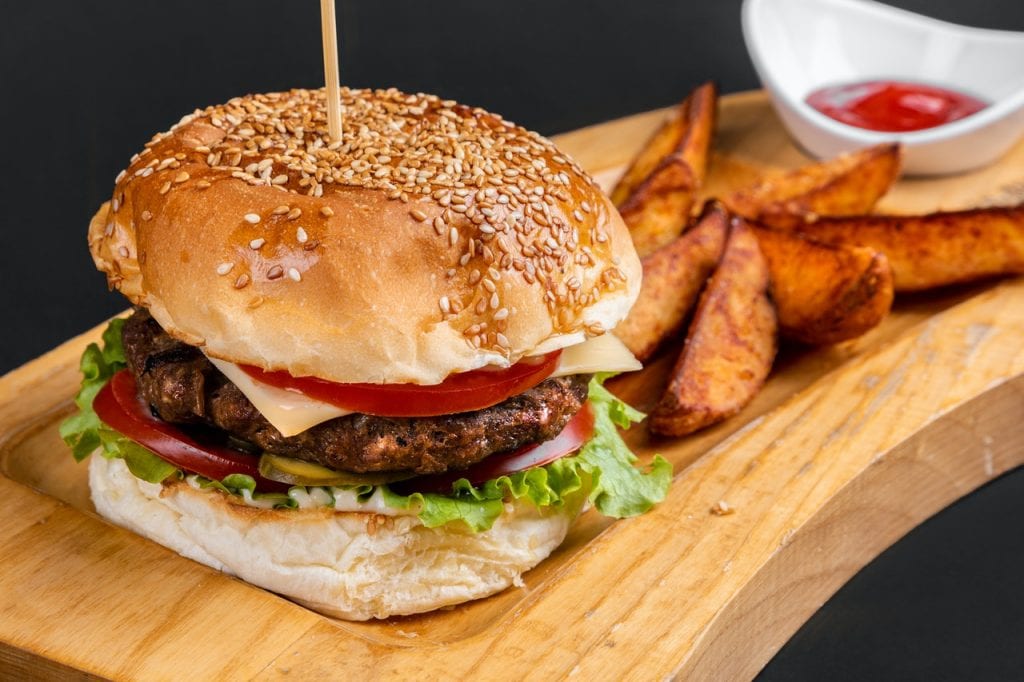 Stuffed Steak Burgers with Roquefort Cheese and Russian Dressing