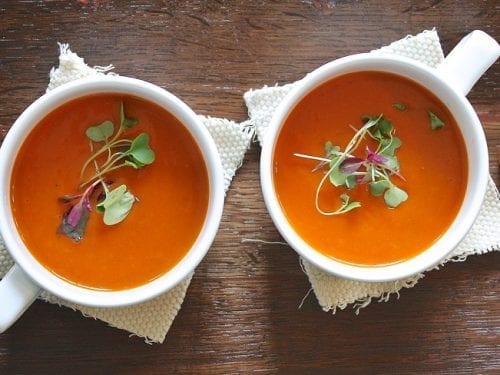 Sweet Potato Bisque with Clementines and Sage
