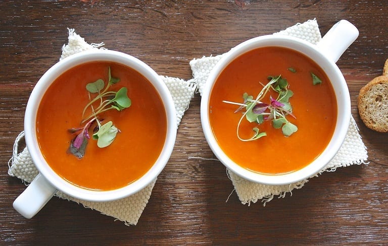 Sweet Potato Bisque with Clementines and Sage