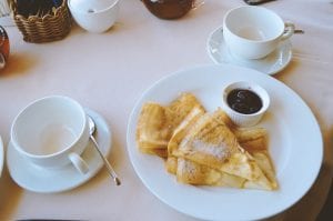 Thin Stack Pancakes with Powdered Sugar Recipe