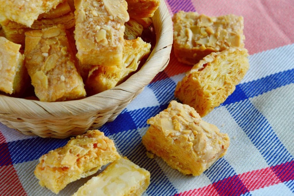 almond flaky pastry squares