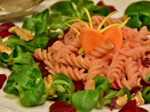 healthy apricot pasta salad