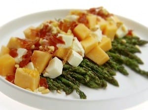 asparagus with melon and prosciutto with shaved parmesan and fresh basil asparagus recipe