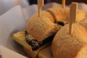 Bagel Breakfast Sandwich with Brie and Blueberry Preserves Recipe