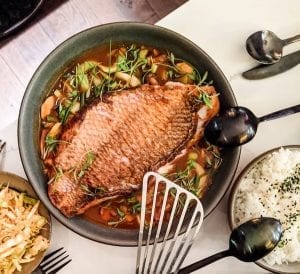 baked fish with creole sauce