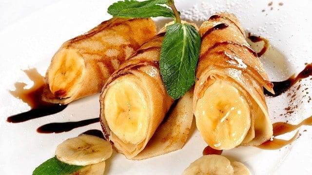 banana caramel drizzled puff recipe