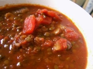 lentil and chestnut soup
