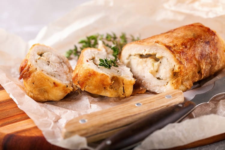 rolled chicken breast