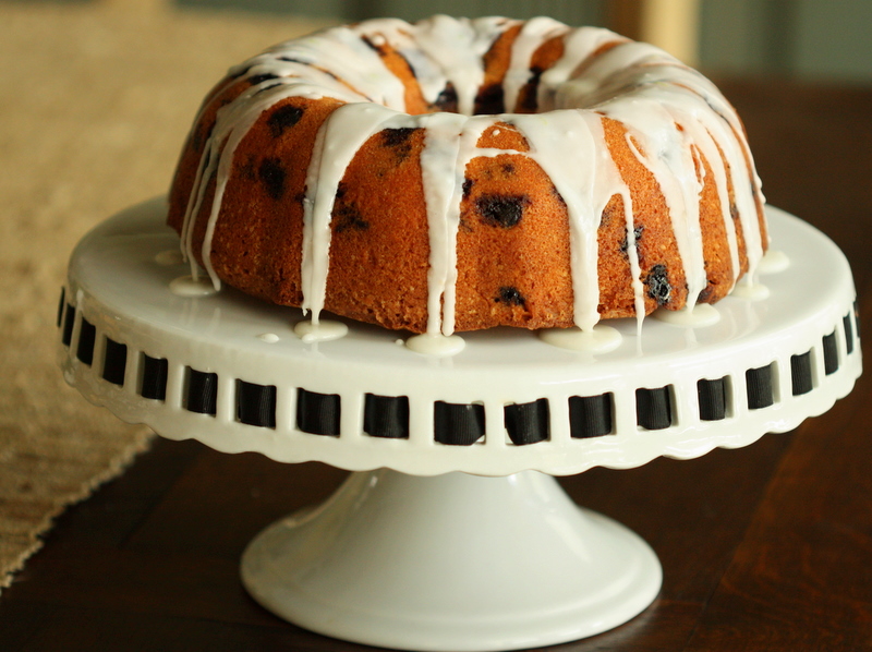 Blueberry Lemon Pound Cake Recipe - moist gluten free blueberry bread with lemon glaze