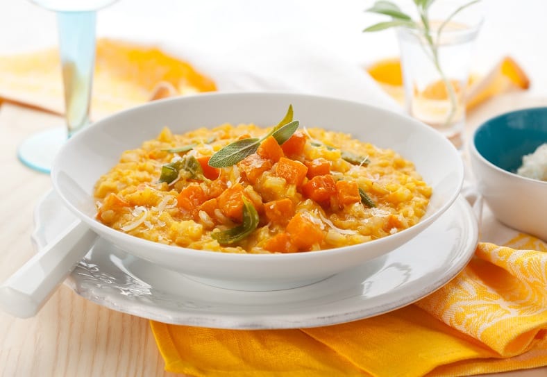 Butternut Squash Risotto with Saffron and Sage