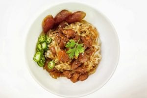 Chicken and Brown Gravy Over Egg Noodles Recipe