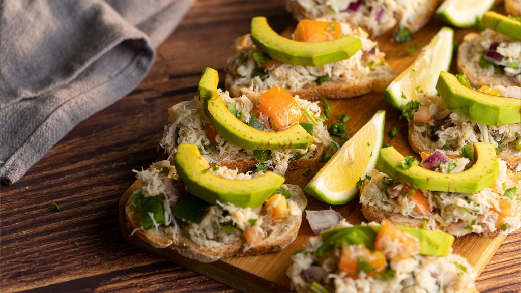 Crab Ceviche on a Tostada