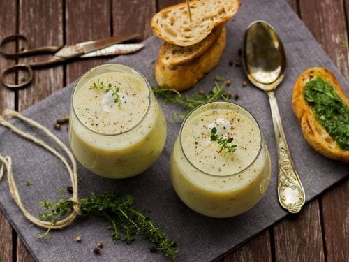 creamy dilled parsnip and leek soup