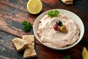 Creamy Watermelon Dip and Cinnamon-Sugar Pita Crisps Recipe