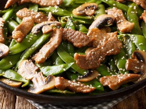 chinese beef with pea pods