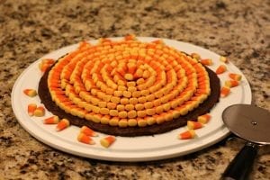 Candy Corn Brownie Pizza Recipe
