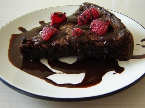 french chocolate brownie torte