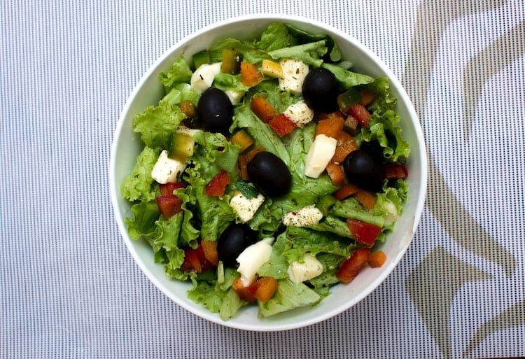 fried feta cheese and black olives with oregano