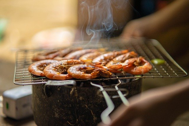 delicious garlicky grilled shrimp