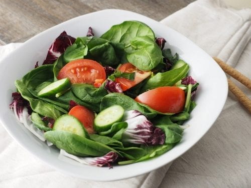 healthy gourmet spinach salad