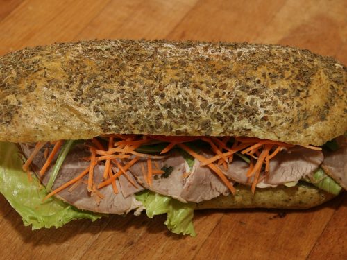 greek sandwich with feta viganaigrette