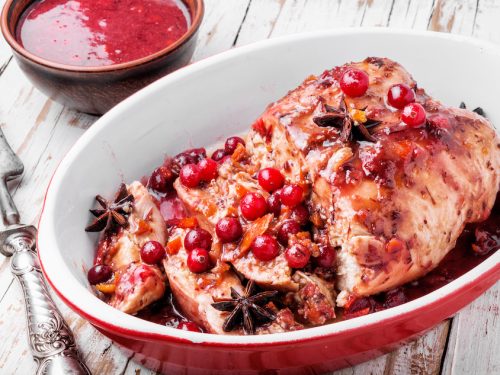 grilled chicken breasts with apple cranberry glaze