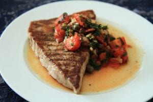 grilled tuna with fresh tomato salsa