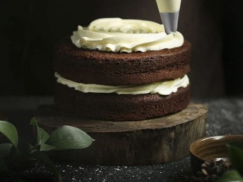 guinness chocolate blarney castle cake with irish coffee glaze chocolate cake recipe