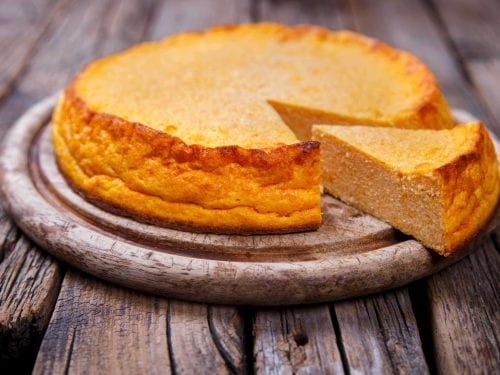 Impossible Pumpkin Pie Recipe, fall dessert with canned pumpkin, pie spice, and Bisquick