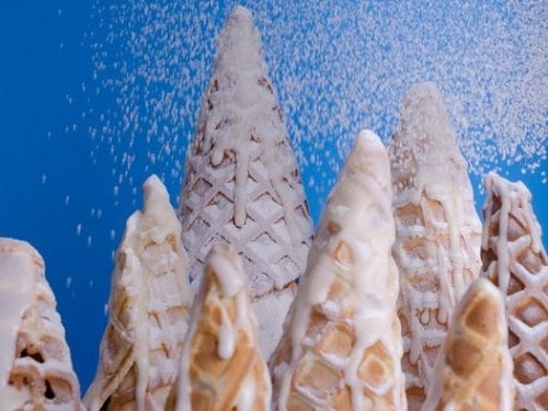 lavender sugar dipped wafer cones