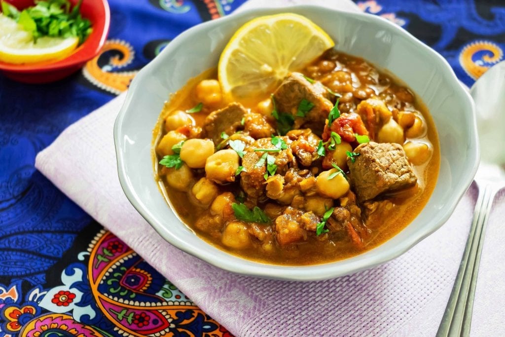 Loaded Chickpea Lentil Beef Stew Recipe