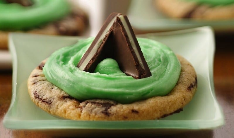 mint candy-filled cookies